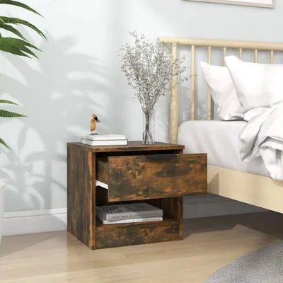 Produktbild von The Living Store Nachttisch Räuchereiche Holzwerkstoff
