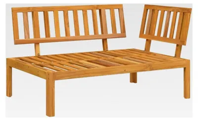 Produktbild von Garten Ecksofa, Palettensofa für Terrasse und Innenhof, Modulares Gartensofa mit Latten-Design, Gartenmöbel aus massivem Akazienholz