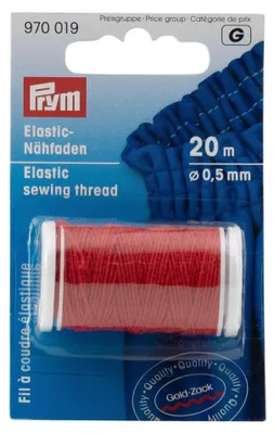 Elastiknähgarn rot, 0,5 mm, 20 m, 1 Stück