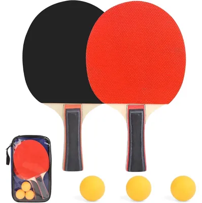 Produktbild von Tischtennisset Tischtennisschläger Tischtennis-Set - 2 Schläger - 3 Bälle - Tragetasche