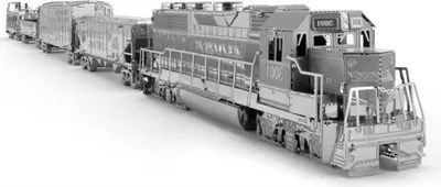 Produktbild von METAL EARTH 3D-Puzzle Güterzuglokomotive mit 4 Waggons (Deluxe-Set)