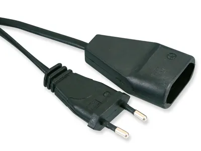 Produktbild von Verlängerungskabel Eurostecker, 3 m, schwarz, (2*0,75 mm²) Eurostecker (Typ C, CEE 7/16) > Eurobuchse (Typ C, CEE 7/16)