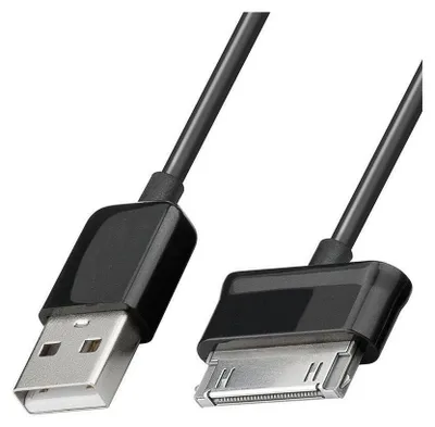 Image de Câble USB de Recharge et Synchronisation Samsung Galaxy Tab 30-Pin - Noir