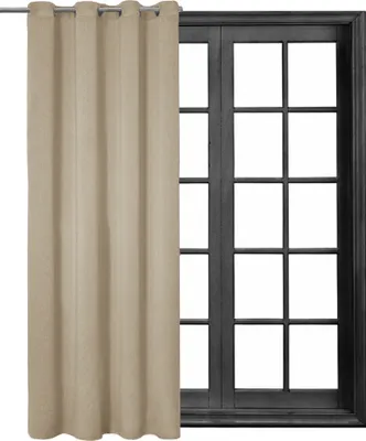 Produktbild von 1 Stück Ösenschal Leinen Look Blickdicht 140 (B) x 245 (L) Ösenvorhang Ösengardine Gardine Gardinen Ösen Vorhang Vorhänge Sand