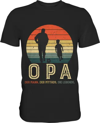 Produktbild von Opa und Enkel Fußball Herren Premium T-Shirt – Black / 5XL