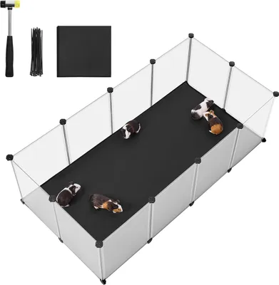 Produktbild von Songmics Kleintiergehege mit Bodenplatten weiss