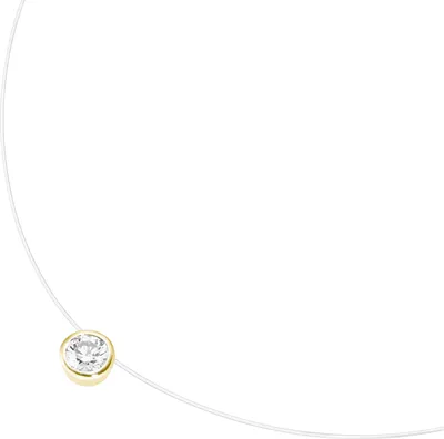 Produktbild von Collier Smart Jewel schwebender Stein, Zirkonia, Silber 925 Gold 45 cm