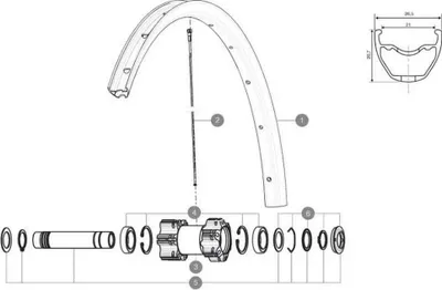 Image de Mavic Crossride Fts-x 29 Rayons gauches 12 unités Noir 297 mm Noir 297 mm