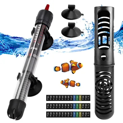 Immagine prodotto di Riscaldatore per acquario - 50 W - Regolabile - Con ventose - Per 60 litri