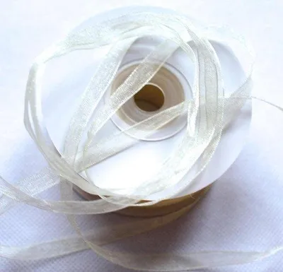 Produktbild von Organza- Dekoration - Hochzeit Weihnachts Dekoration - - 6 mm 100 Meter - Creme