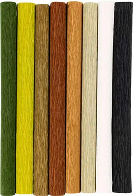 Produktbild von Krepppapier Natur 8 Stück, 180% Kreppanteil, zum Basteln von Papierblumen