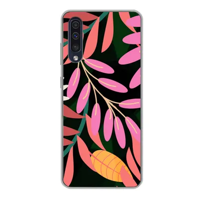 Produktbild von MuchoWow® Handyhülle Schutzhülle Hülle für Samsung Galaxy A50 Tropisch - Blumen - Muster Silikon Softcase Handy Hülle - Mobiltelefonhülle