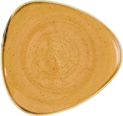 Image de Assiette triangulaire Churchill Stonecast Tangerine 229 mm (12 pièces)