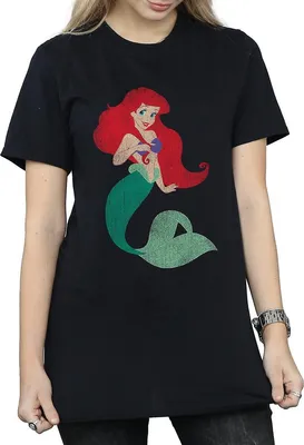 Produktbild von The Little Mermaid - T-Shirt für Damen BI537 (XXL) (Schwarz)