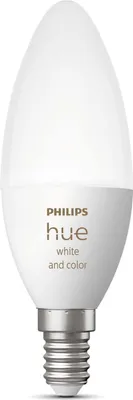 Obrázok produktu pre Philips Hue White and colour ambience 8719514356610, Inteligentná žiarovka, Bluetooth/Zigbee, Biela, LED, E14, B39