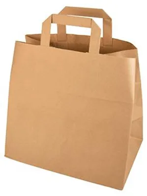 Produktbild von 800x Papiertüten 25 x 26 x 17 cm braun mit Tragegriff