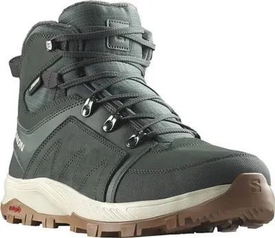 A single gray Salomon boot is shown against a white background.
