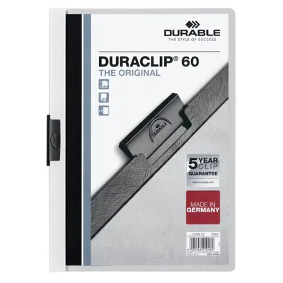 Produktbild von Durable Duraclip 60, Transparent, Weiß, PVC, 60 Blätter, A4, 1 Stück(e)