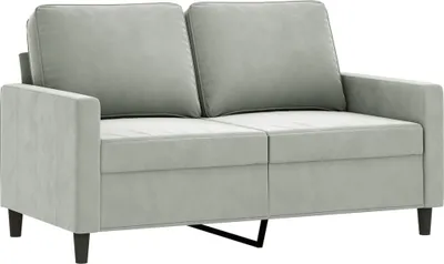 Immagine prodotto di vidaXL Divano a 2 posti in velluto grigio chiaro 120 cm