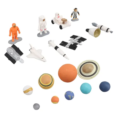 Obrázok produktu pre Vesmírna figúrka astronauta, hracia súprava planéty s astronautom, družicou mesiaca Vesmírne dobrodružstvo, hracia súprava zberateľského modelu
