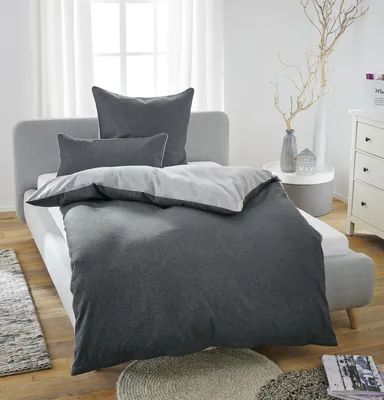 Zdjęcie produktu dla biberna melanżowa pościel flanelowa TITANIUM 135/200cm + 80/80cm