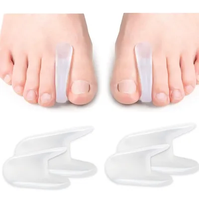 Produktbild von Gel Hallux Valgus Zehenspreizer Zehenkorrektur Zehentrenner Silikon [4x] Zehentrenner Silikon-Entlasten Sie Ballen, Silikon Zehen Abstandhalter für überlappende Zehen