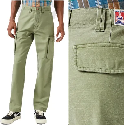 Immagine prodotto di Wrangler Herrenmaterialhose Casey Jones Cargo Olive 112350893 W1C2017995 Stoff