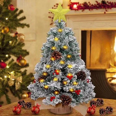 Produktbild von Mini Kunstkerstbaum - Compacte Kunstkerzenlampe - Weihnachtsdeko
