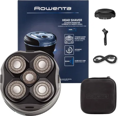 Image de Rowenta GentleBald, Noir, Tête, 7300 rpm, Rechargeable, Batterie, 80 min