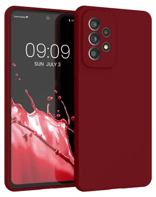 Produktbild von kwmobile Handyhülle für Samsung Galaxy A53 5G Hülle - Case Silikon - Kabelloses Laden - Schutzhülle Cover in Rhabarber Rot