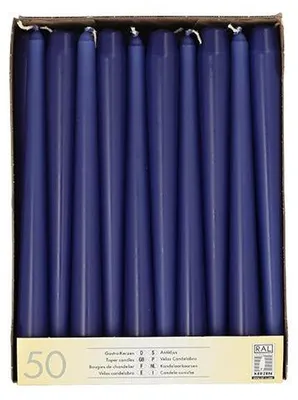 Produktbild von Papstar Leuchterkerzen Ø 2,2 cm 25 cm dunkelblau, 2 x 50 Stück