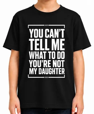 Productafbeelding van Je kunt me niet vertellen wat ik moet doen. Je bent niet mijn baas. Sarcasme kinder T-shirt, zwart, maat 140