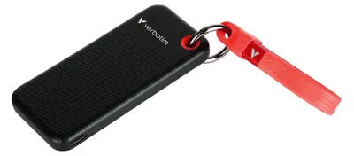 Obrázek produktu pro Verbatim Pocket SSD, 512 GB, USB typu C, 3.2 Gen 2 (3.1 Gen 2), 10000 MB/s, 10 Gbit/s, Černá, Červená