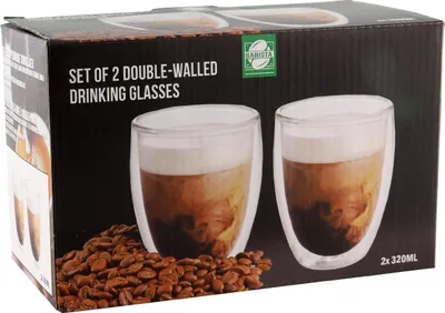 Produktbild von 2er Set doppelwandige Thermogläser ohne Henkel Kaffeeglas Teeglas neuetischkultur