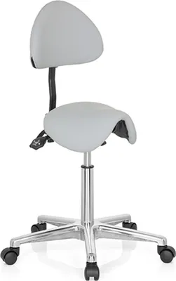 Obrázek produktu pro hjh OFFICE TOP WORK 20 sedlová stolička, pracovní stolička, ergonomická stolička pro kancelář, domácí kancelář, Imitace kůže
