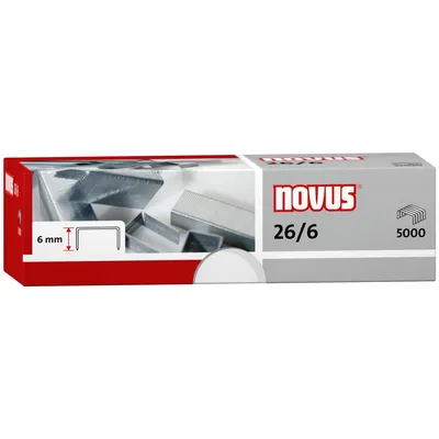 Produktbild von NOVUS Heftklammer 040-0160 26/6 verzinkt 5.000 St./Pack.