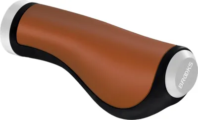 Image de Poignée ergonomique en cuir 130/130 - Miel