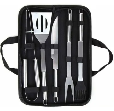 Produktbild von Grillbesteck-Set, Aluminiumkoffer, professionelles Grillzubeh?r, perfektes Grillbesteck-Set