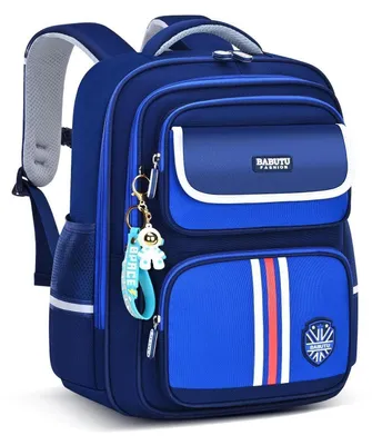Image de Sacs à dos pour garçons, classes de 2 à 5 ans. Sac à dos ergonomique pour enfants, couleur bleue, dimensions 30x18x42 cm, résistant à l'eau