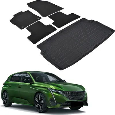 Image de Ensemble Tapis Velours Sur Mesure et Coffre TPE pour Peugeot 308 Depuis 2022 Hayon