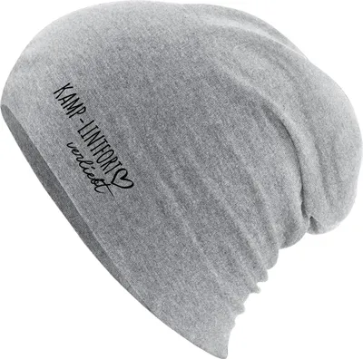 Produktbild von Huuraa Beanie Kamp-Lintfort verliebt Heather Grey One Size Baumwolle und Elasthan Mütze Geschenkidee