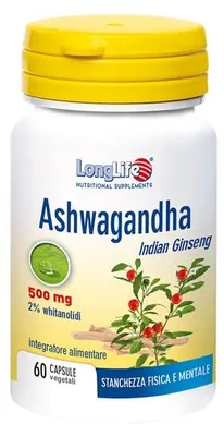 Immagine prodotto di Longlife Ashwagandha 60 Capsule 500 Mg
