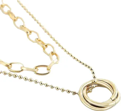 Produktbild von DA-15152 Halskette in Gold – Eleganter Damenschmuck KP15152