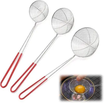 Produktbild von Geschmiedetem Stahl-Spatelset - ideal für Braten und Frittieren - 3 Stück - Edelstahl