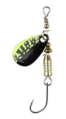 Produktbild von FTM Forellen Blinker - Spinner zum Forellenangeln, Gewicht:2.5g, Farbe:schwarz / grün