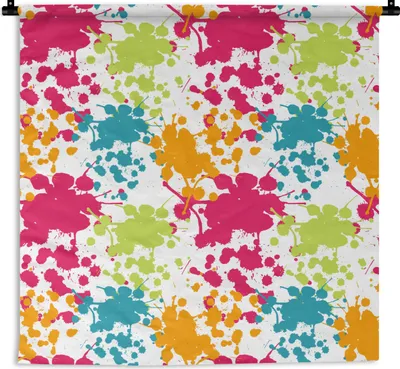 Produktbild von MuchoWow® Wandteppich Wandbehang Muster - Farbe - Regenbogen 120x120 cm Tapisserie Dekoration Wandtuch - Modern - Baumwollgewebe