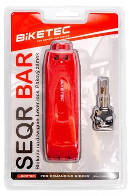 Obrázok produktu pre BIKETEC SEQR: Zámok na riadidlá pre bicykle, vhodný pre riadidlá s priemerom 28-38 mm, s 3 kľúčmi
