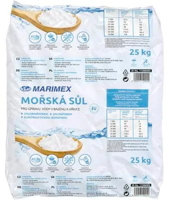 Obrázok produktu pre Morská soľ pre bazény a vírivky Marimex 25 kg