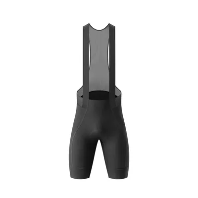Produktbild von ROCKBROS Herren Trägerhose Kurz gepolstert 3D Sitzpolster atmungsaktiv schnelltrocknend Fahrradhose mit Tasche für Rennrad MTB Schwarz EU Größe L