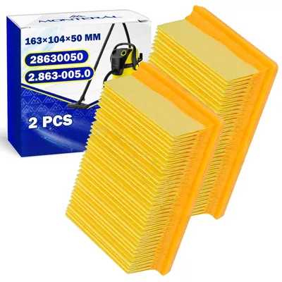 2 HEPA-Staubsaugerfilter 163x104x50 mm für Kärcher